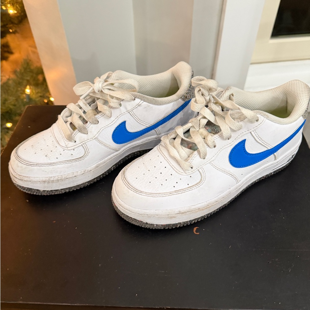 Nike Kids White and Blue Dunk Sneakers